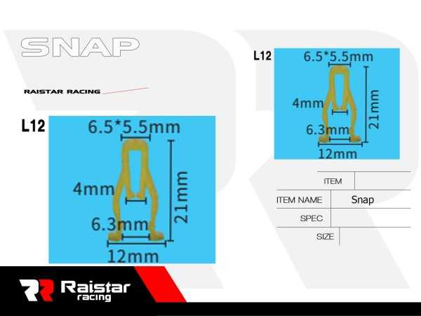 Σετ συνδετήρες αυτοκινήτου - 20pcs - R-F16101-27 - 180874