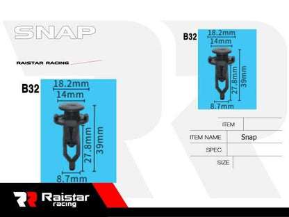 Σετ συνδετήρες αυτοκινήτου - 20pcs - R-F16101-15 - 180857