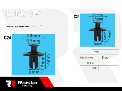 Σετ συνδετήρες αυτοκινήτου - 20pcs - R-F16101-07 - 180864