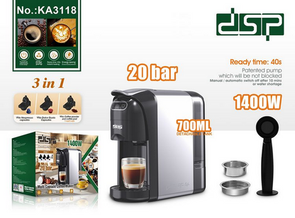 Μηχανή Espresso για κάψουλες - KA3118 - DSP - 616638