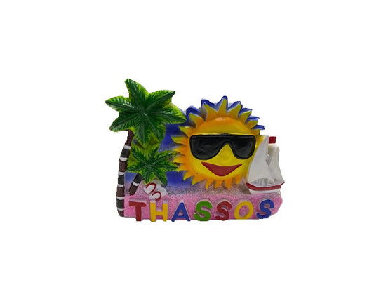 Tουριστικό μαγνητάκι Souvenir – Σετ 12pcs - Resin Magnet - Thassos - 678134