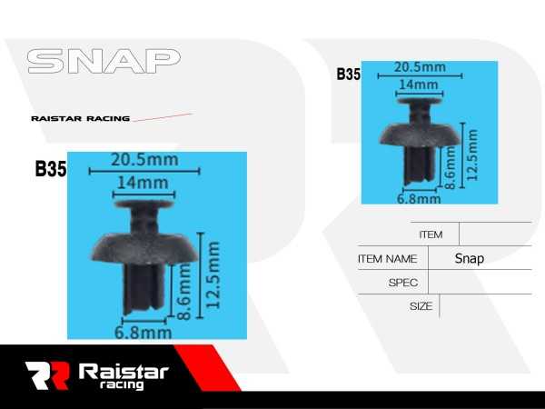 Σετ συνδετήρες αυτοκινήτου - 20pcs - R-F16101-16 - 180858