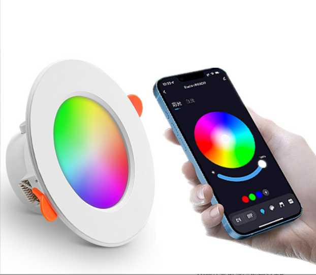 Smart φωτιστικό ψευδοροφής LED - RGB+W - Χωνευτό - 15W - 431824