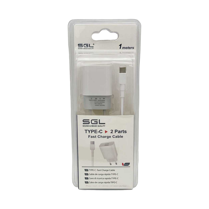 Αντάπτορας φόρτισης με καλώδιο - TypeC - Quick Charge - D1-S2 - 1m - 099576