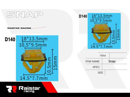 Σετ συνδετήρες αυτοκινήτου - 20pcs - R-F16101-22 - 180866