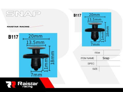 Σετ συνδετήρες αυτοκινήτου - 20pcs - R-F16101-18 - 180860