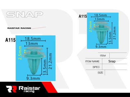 Σετ συνδετήρες αυτοκινήτου - 20pcs - R-F16101-04 - 180854