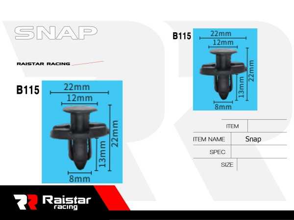 Σετ συνδετήρες αυτοκινήτου - 20pcs - R-F16101-17 - 180859